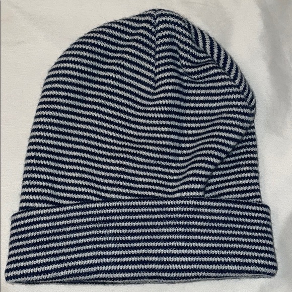 Zara Accessories - Navy/Grey Stripe Beanie